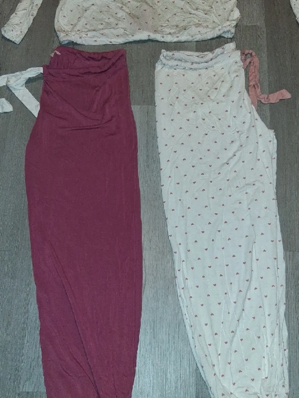 Eberjey Cream and Rust Heart-Print Pajama Set - Picture 3 of 6